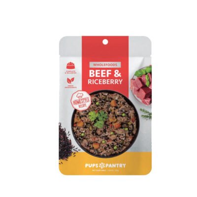 Pups in the Pantry Homestyle Beef & Riceberry Dog Food 255g